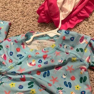 First Impressions Blue and Pink Baby Swimsuit